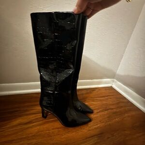 Vince Camuto Glossy Black Heeled Boots